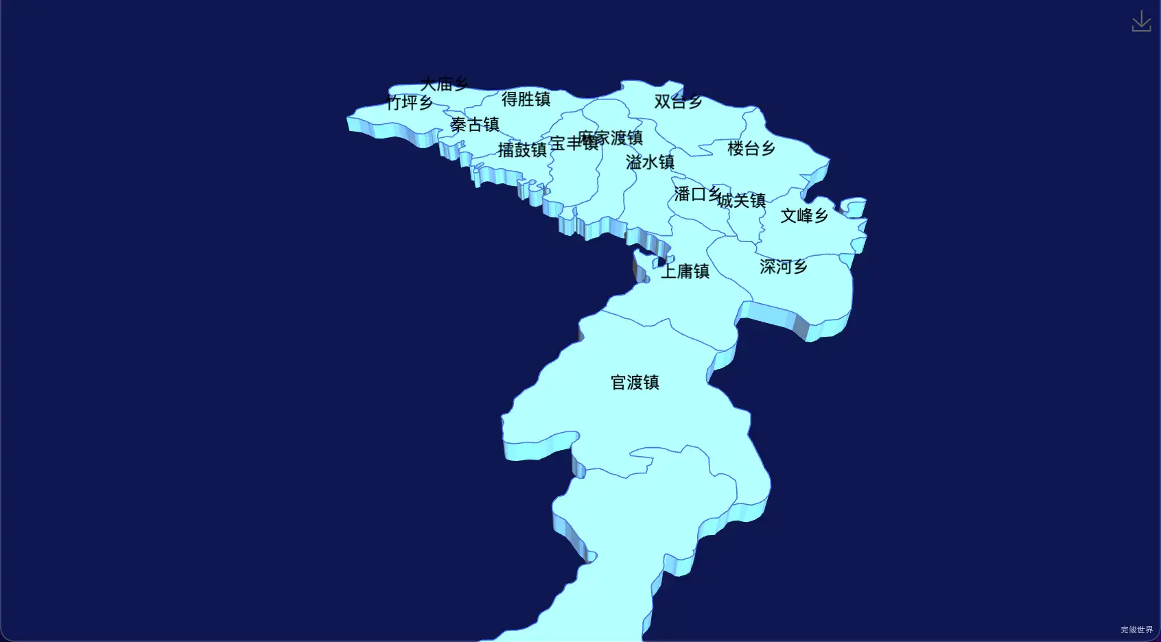 18 echarts 十堰市竹山县geoJson地图3d地图